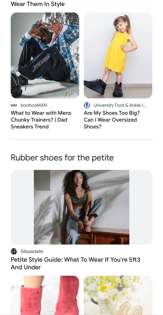The fourth of ten screengrabs of the Explore feature for the query [what type of sneaker is best for running]
